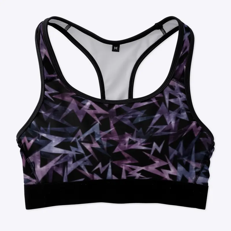 Purple lightning Bolts Sports Bra 