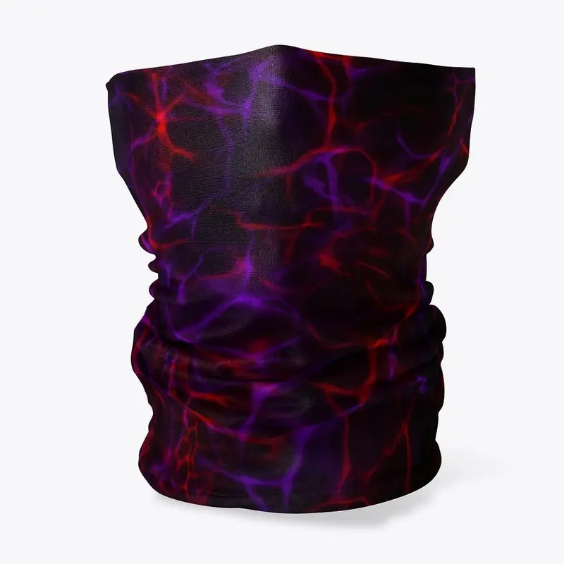 Purple and Red Electric Face Mask