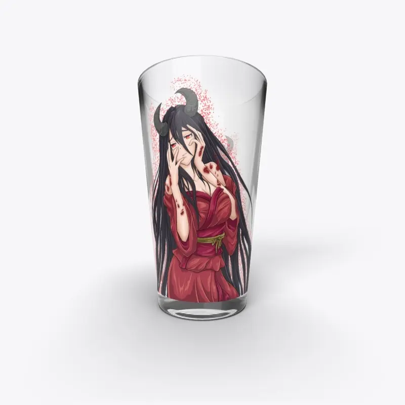 Demon Woman pint glass